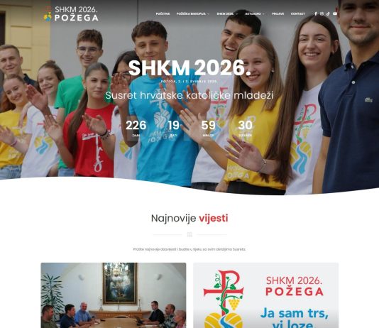 Otvorena službena stranica Susreta hrvatske katoličke mladeži u Požegi 2026.